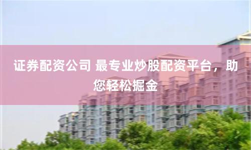 证券配资公司 最专业炒股配资平台,助您轻松掘金